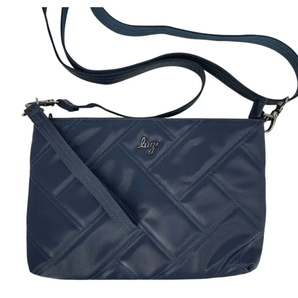 Lug Waltz Satin Luxe VL Crossbody Bag Navy Blue
